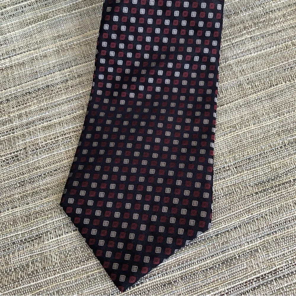 Calvin Klein Box pattern Silk Necktie